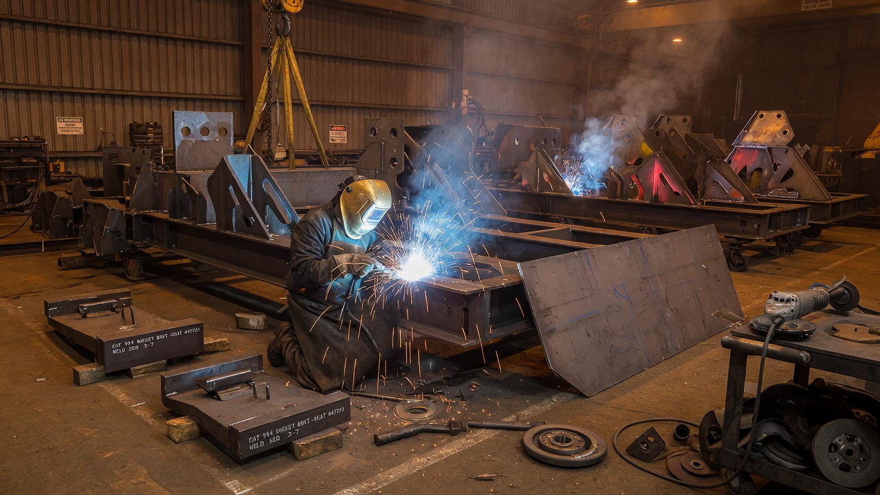 Boilermaking heavy steel fabrication in workshop